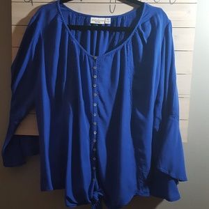 Plus Size Cobalt Blue Blouse